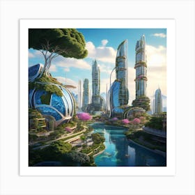 Futuristic City 4 Art Print