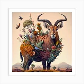 bushing Antelope Art Print