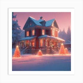 Christmas House 178 Art Print