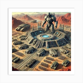 A Detailed Military Structure For The Martian Dominion Art Print