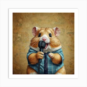 Hamster Singing 11 Art Print