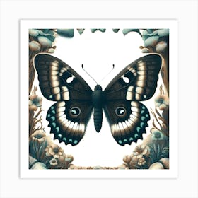 Butterfly In A Frame 1 Art Print