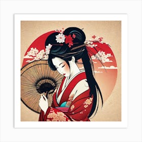 Geisha 136 Art Print