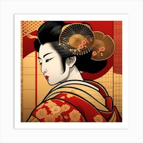 Geisha 1 Art Print