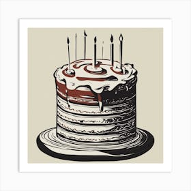 Birthday Cake Art Print