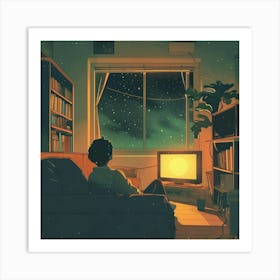 Tv Room 1 Art Print