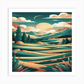 Landscape Painting 1 Art Print