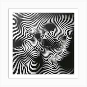 Abstract Black And White Painting Art Print