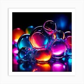 Colorful Bubbles 1 Art Print