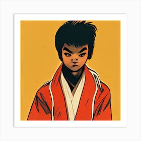 Kung Fu Kai Square Art Print