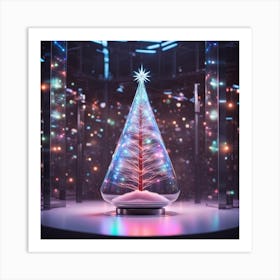 Christmas Tree In Glass Art Print