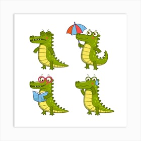 Crocodiles Art Print