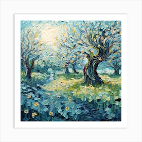 Apricot Trees Art Print