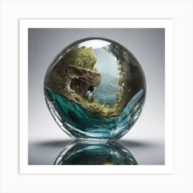 Landscape In A Glass Ball 1 Art Print