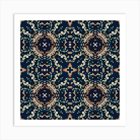 Decorative background made from small squares. 5 Art Print