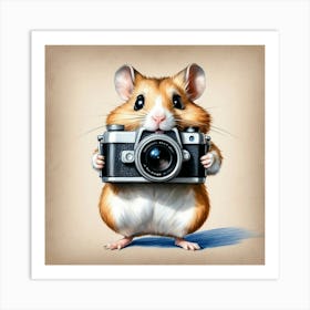 Hamster With Camera 7 Art Print