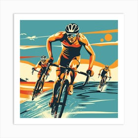 A Triathlon Event Vector Design Illustration 1718702522 1 Art Print