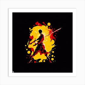 Samurai Warrior - Bo Staff - Wushu - Martial Arts 8 Art Print
