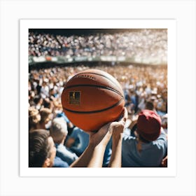 Crowd At A Basketball Game Art Print