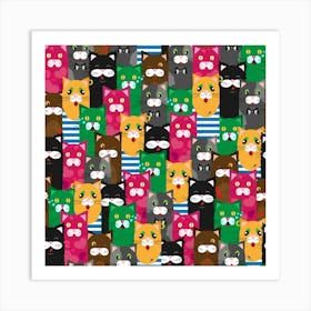 Cats On The Wall Art Print