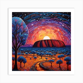 Uluru Art Print