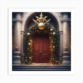 Christmas Door 87 Art Print