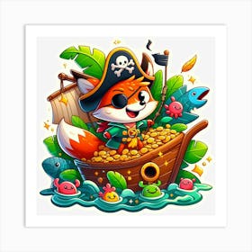 Pirate Fox 1 Art Print