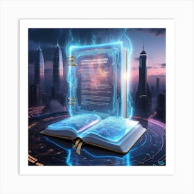 Futuristic Book Art Print