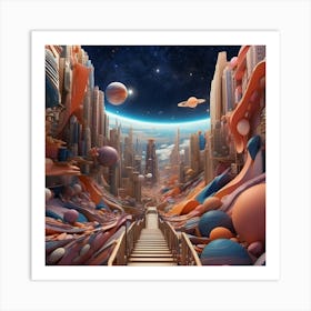 'Stairway To The Stars' Art Print