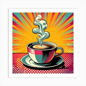 Steaming Cup of Coffee Art Print