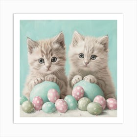 Easter Kittens Art Print