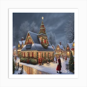 Christmas Village 8 Art Print