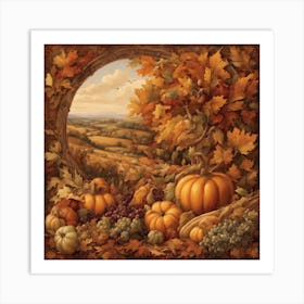 Autumn Pumpkins Art Print