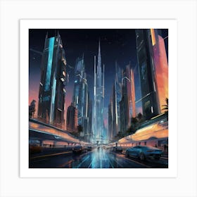 Futuristic City 4 Art Print