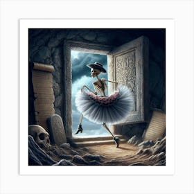 Skeleton Dancer 2 Art Print