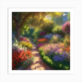 Landscape inspired by Claude Monet 1 Art Print