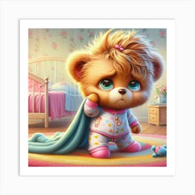 Sad Teddy Bear 1 Art Print