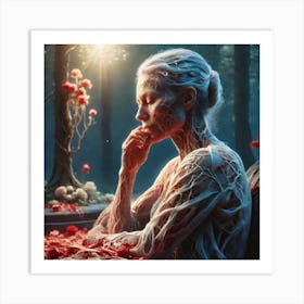 Woman In The Forest 19 Art Print