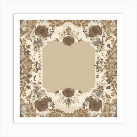 Create A Floral Ikat Border Toile Pattern 1 Art Print