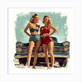 Pin Up Girls Art Print