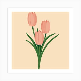 Pink Tulips Art Print