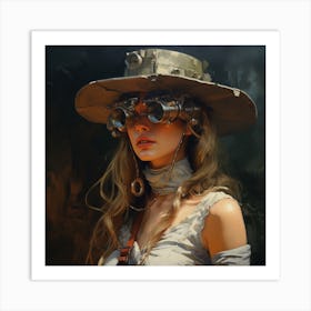 Girl In A Hat 1 Art Print