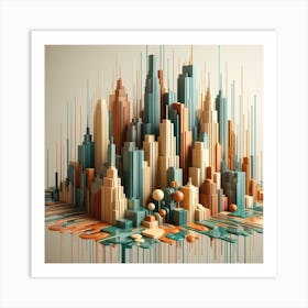 Abstract Cityscape 2 Art Print