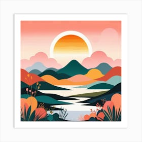 Landscape Painting 6 Art Print