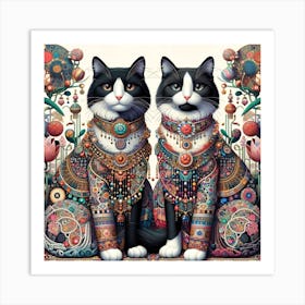 The Majestic Cats 12 Art Print