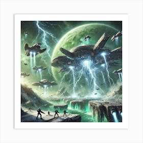 Uranian Vanguard The Schism Breaking Away Art Print