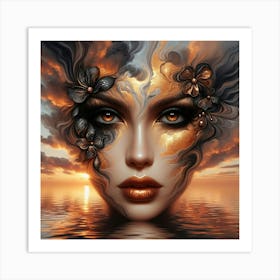 Face Of A Woman 9 Art Print