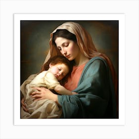 Virgin And Child 1 Art Print