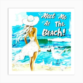 Beach Getaways - Meet Me Art Print