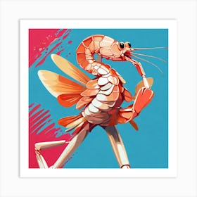 Shrimp In Flight 1 Art Print